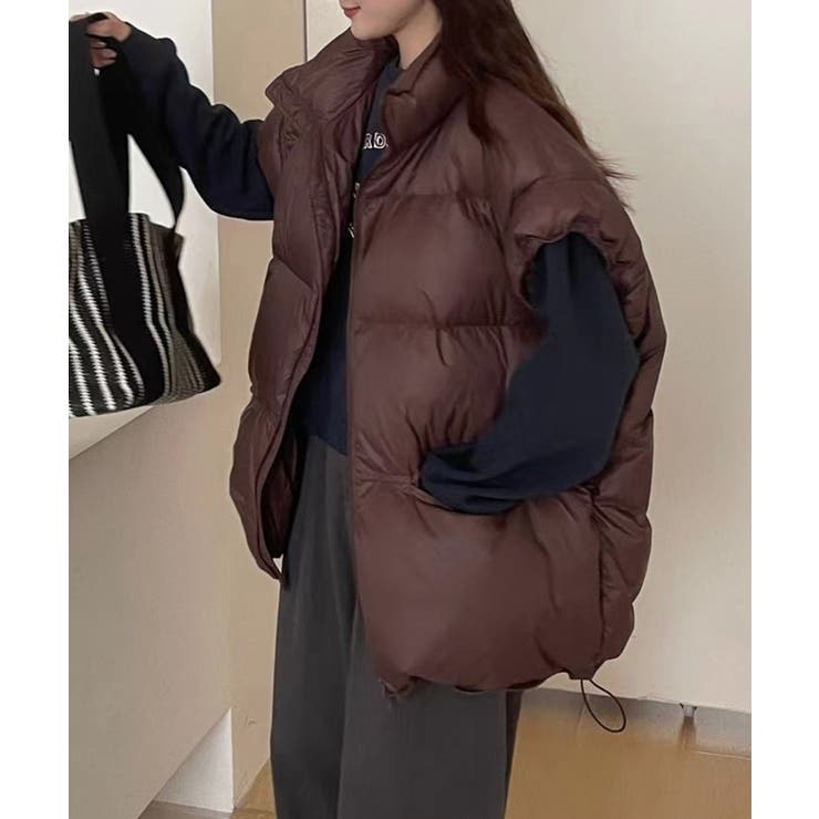 スタンドカラーボリューム中綿ベスト | SAISON DE PAPILLON  | 詳細画像12 