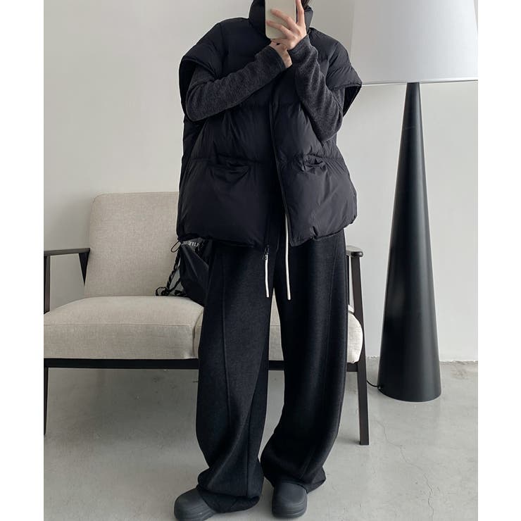 スタンドカラーボリューム中綿ベスト | SAISON DE PAPILLON  | 詳細画像24 