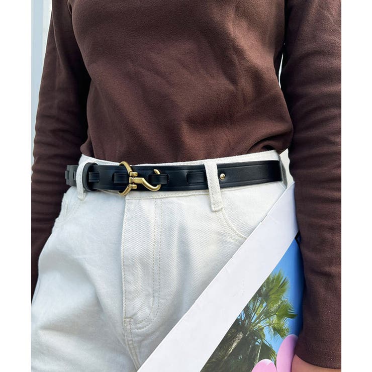 金属フックバックルベルト | SAISON DE PAPILLON  | 詳細画像10 