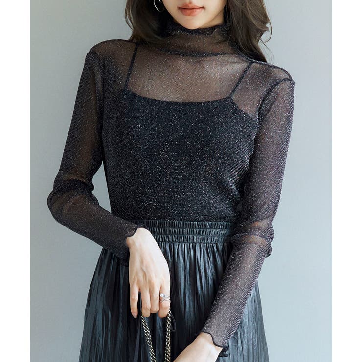 ブラック | お洒落に見せるシアートップス | SAISON DE PAPILLON 