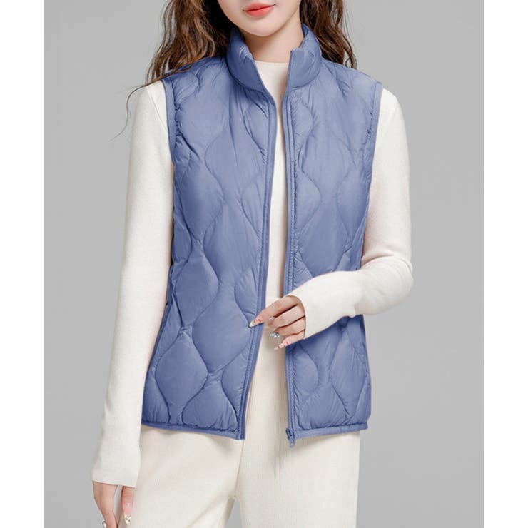 ワントーンキルティングダウンベスト | SAISON DE PAPILLON  | 詳細画像3 