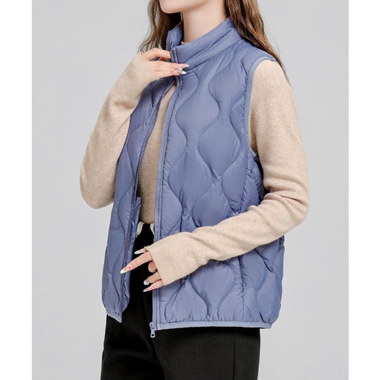 ワントーンキルティングダウンベスト | SAISON DE PAPILLON  | 詳細画像4 