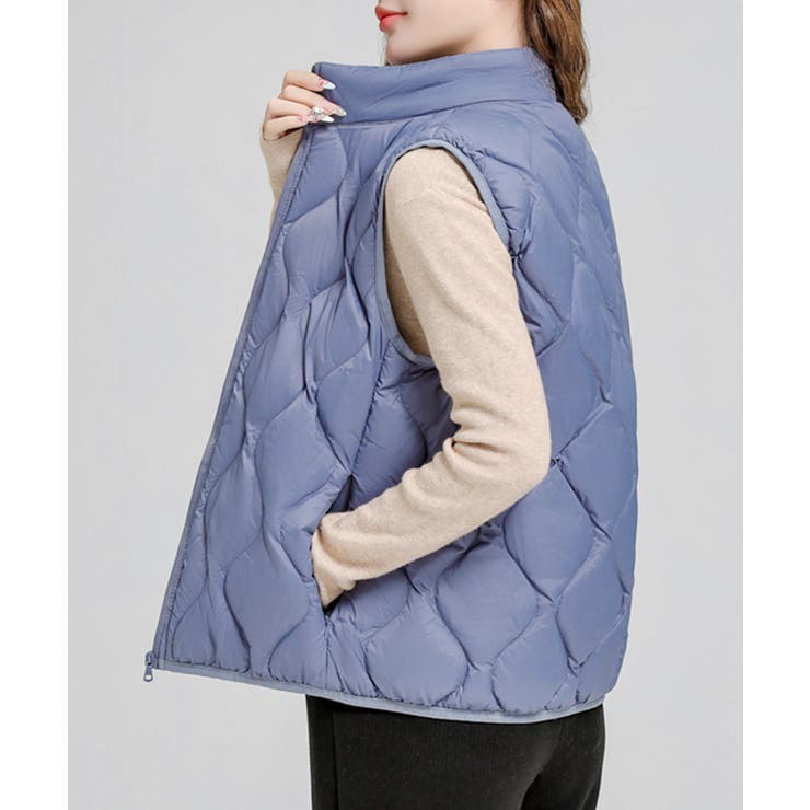 ワントーンキルティングダウンベスト | SAISON DE PAPILLON  | 詳細画像5 