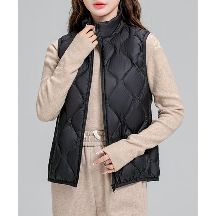 ワントーンキルティングダウンベスト | SAISON DE PAPILLON  | 詳細画像10 