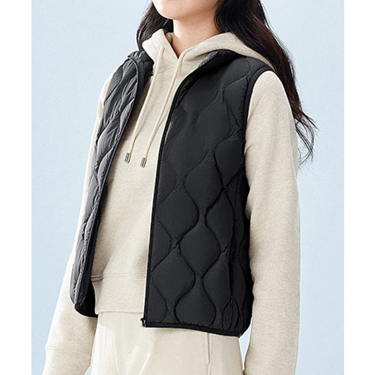 ワントーンキルティングダウンベスト | SAISON DE PAPILLON  | 詳細画像11 