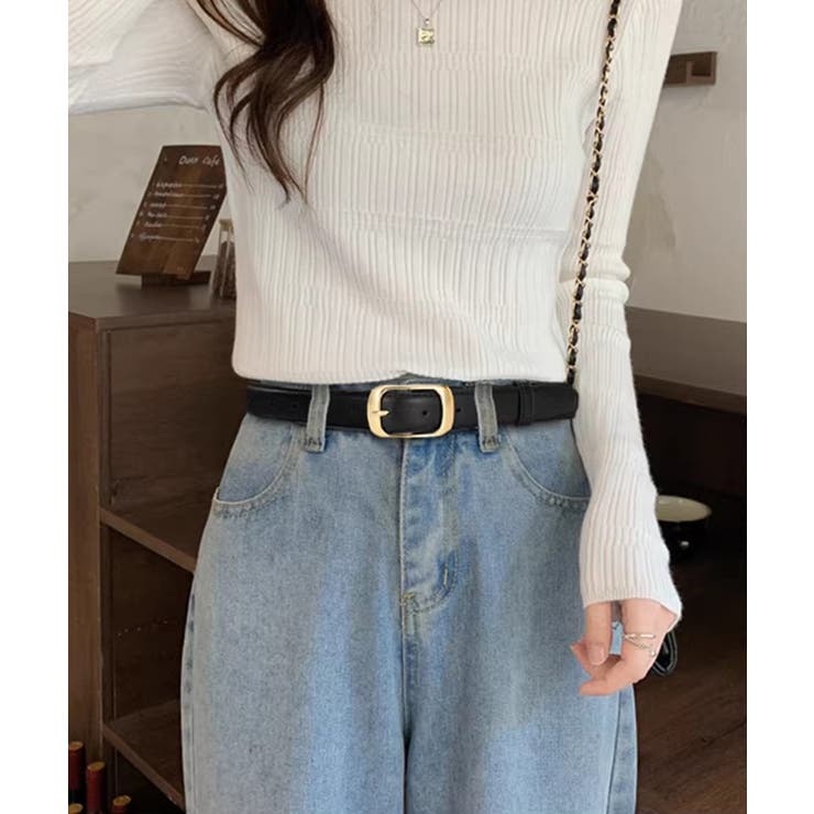 マットゴールドレザーベルト | SAISON DE PAPILLON  | 詳細画像8 