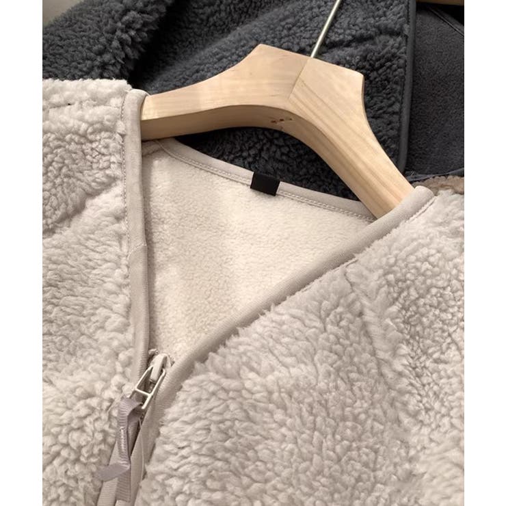 ノーカラーラグラン・スリーブボアブルゾン | SAISON DE PAPILLON  | 詳細画像18 