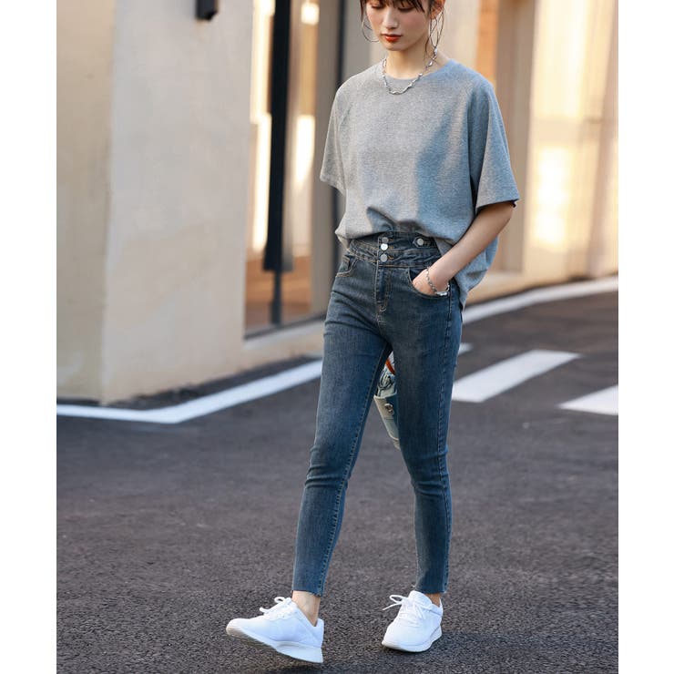 スキニーパンツ ハイウエスト ブルー グレー XS/2XL レディーススリムデニムスキニージーンズ,ハイウエスト