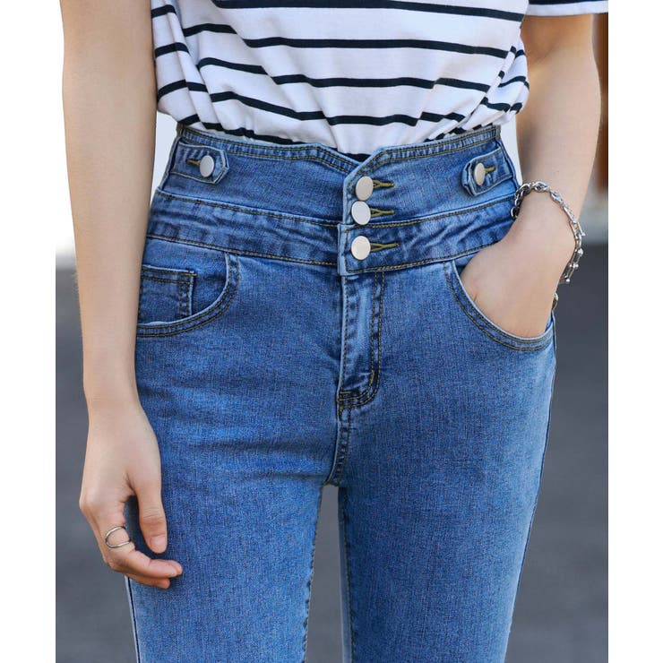 ハイウエストストレッチスキニーデニムパンツ[品番：DSSW0002270