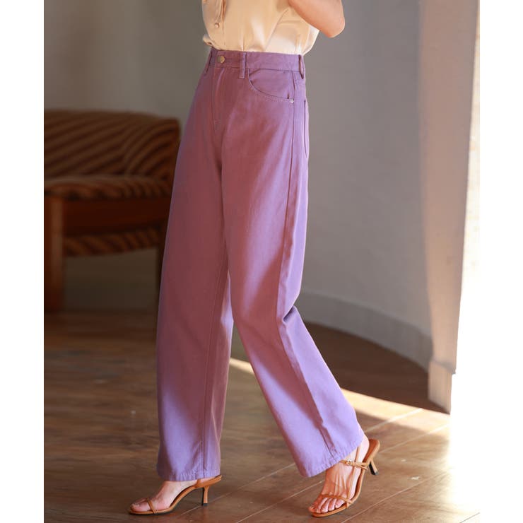 ハイライズワイドストレートデニムパンツ | SAISON DE PAPILLON  | 詳細画像18 