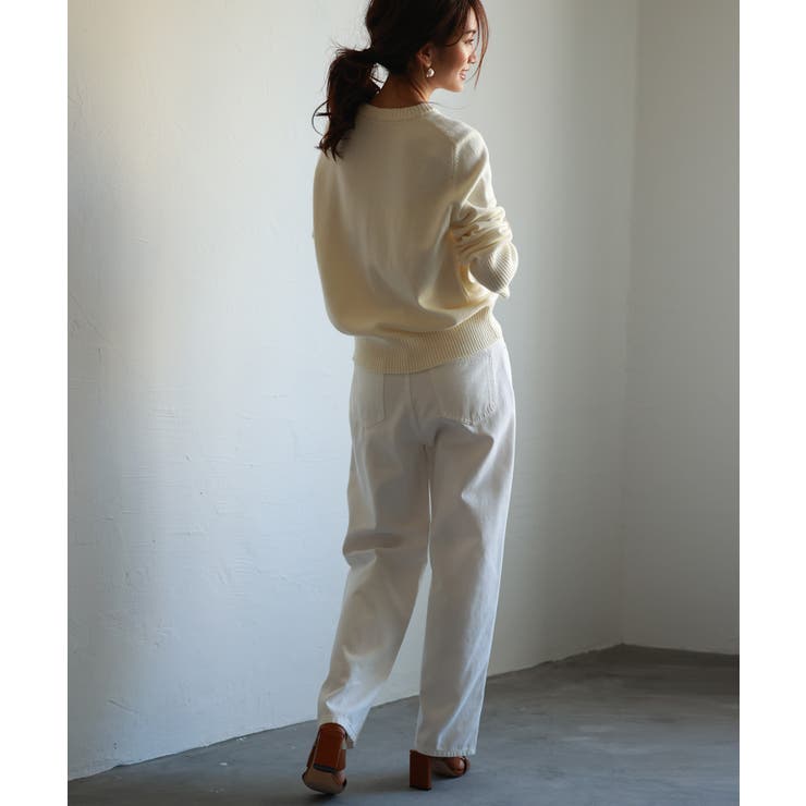 ハイライズワイドストレートデニムパンツ | SAISON DE PAPILLON  | 詳細画像6 