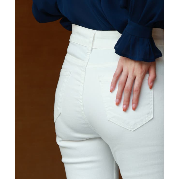 撥水コーティング九分丈ストレートストレッチデニム | SAISON DE PAPILLON  | 詳細画像12 