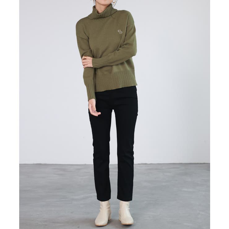 撥水コーティング九分丈ストレートストレッチデニム | SAISON DE PAPILLON  | 詳細画像17 