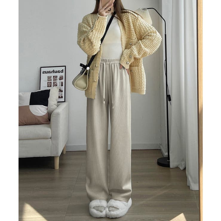 裏起毛コーデユロイワイドパンツ | SAISON DE PAPILLON  | 詳細画像29 