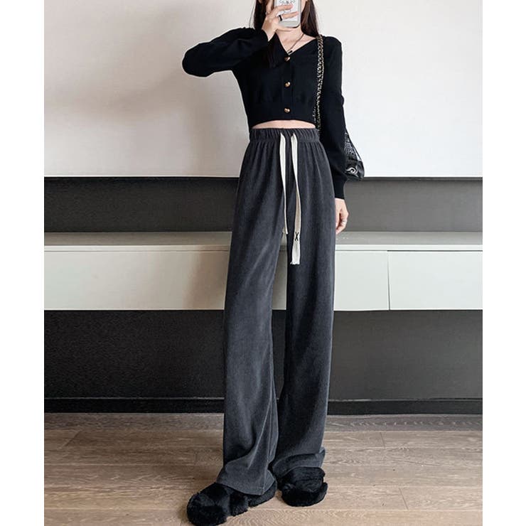 裏起毛コーデユロイワイドパンツ | SAISON DE PAPILLON  | 詳細画像5 