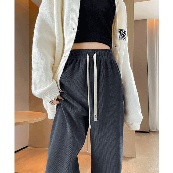 裏起毛コーデユロイワイドパンツ | SAISON DE PAPILLON  | 詳細画像7 