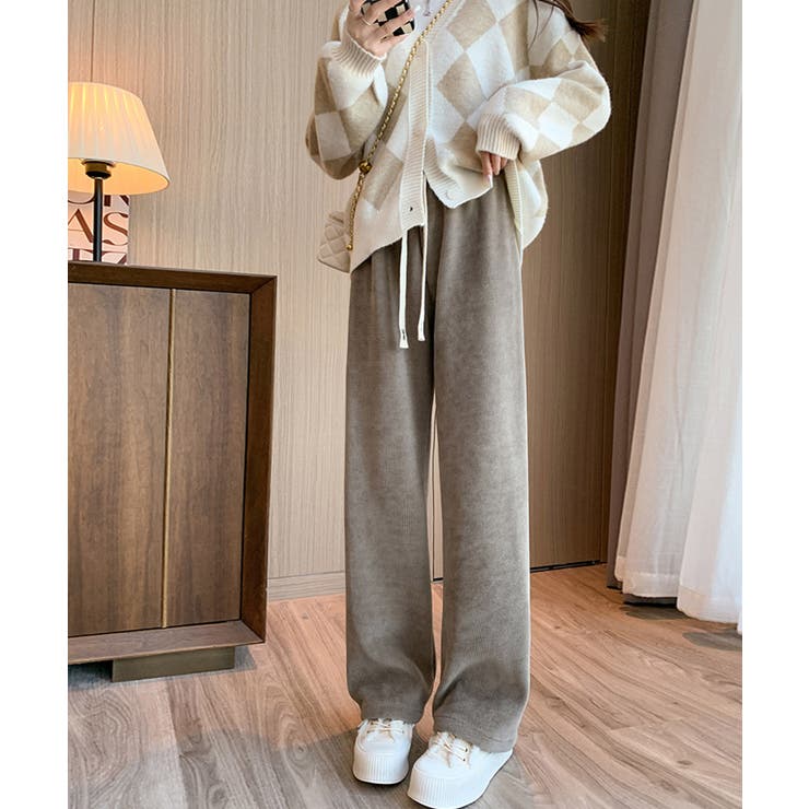 裏起毛コーデユロイワイドパンツ | SAISON DE PAPILLON  | 詳細画像23 