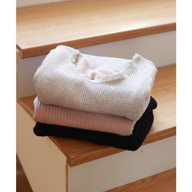 リブ編み暖か裏起毛ストレッチトップス | SAISON DE PAPILLON  | 詳細画像42 