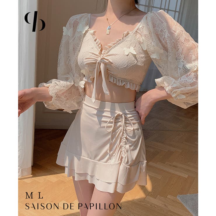体型カバー3点セットセパレート水着 | SAISON DE PAPILLON  | 詳細画像1 