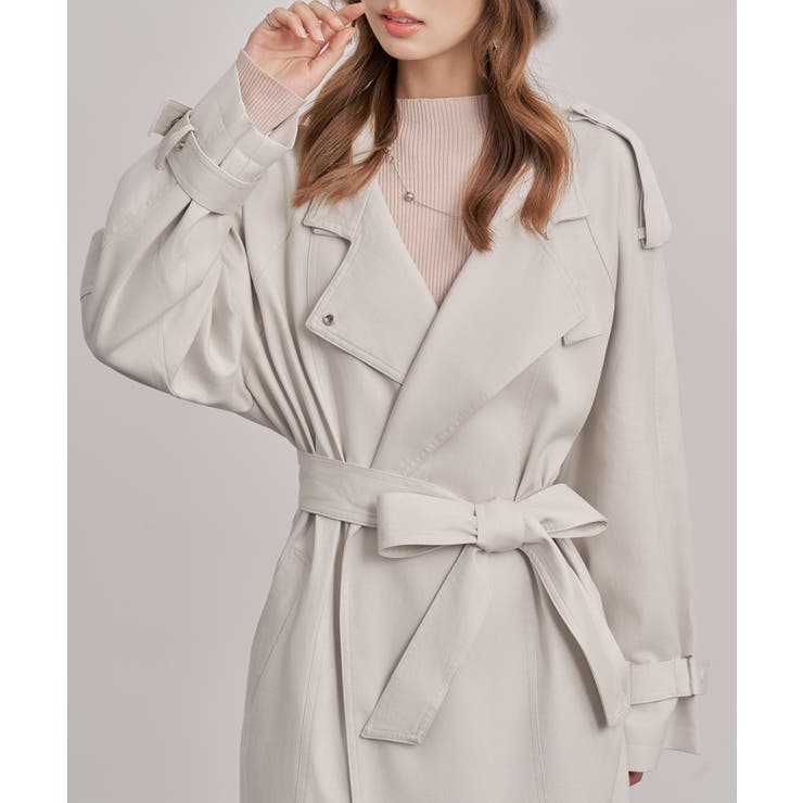 テンセル混オーバーサイズトレンチコート | SAISON DE PAPILLON  | 詳細画像12 