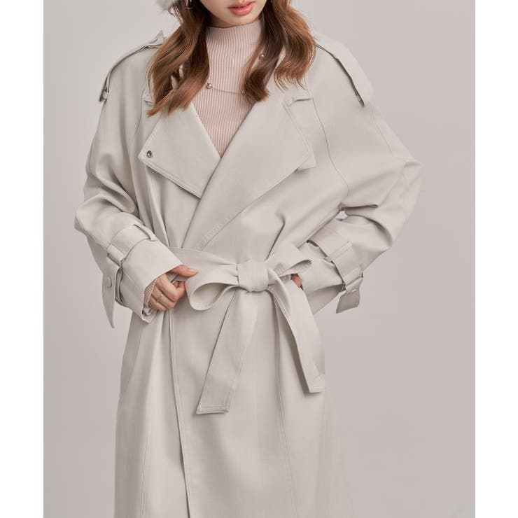 テンセル混オーバーサイズトレンチコート | SAISON DE PAPILLON  | 詳細画像13 