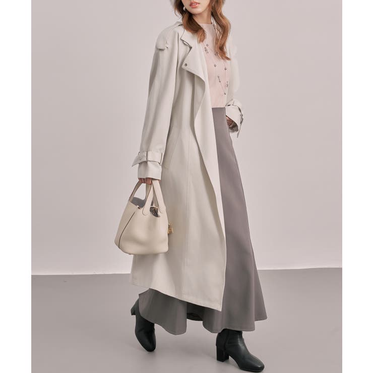 テンセル混オーバーサイズトレンチコート | SAISON DE PAPILLON  | 詳細画像4 