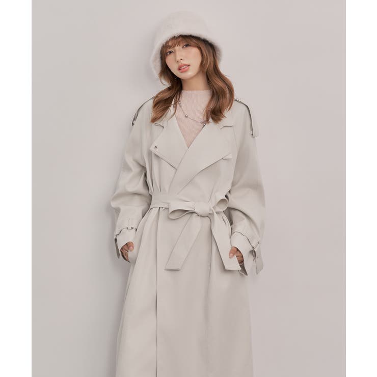 テンセル混オーバーサイズトレンチコート | SAISON DE PAPILLON  | 詳細画像7 