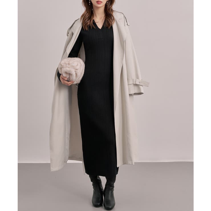 テンセル混オーバーサイズトレンチコート | SAISON DE PAPILLON  | 詳細画像10 