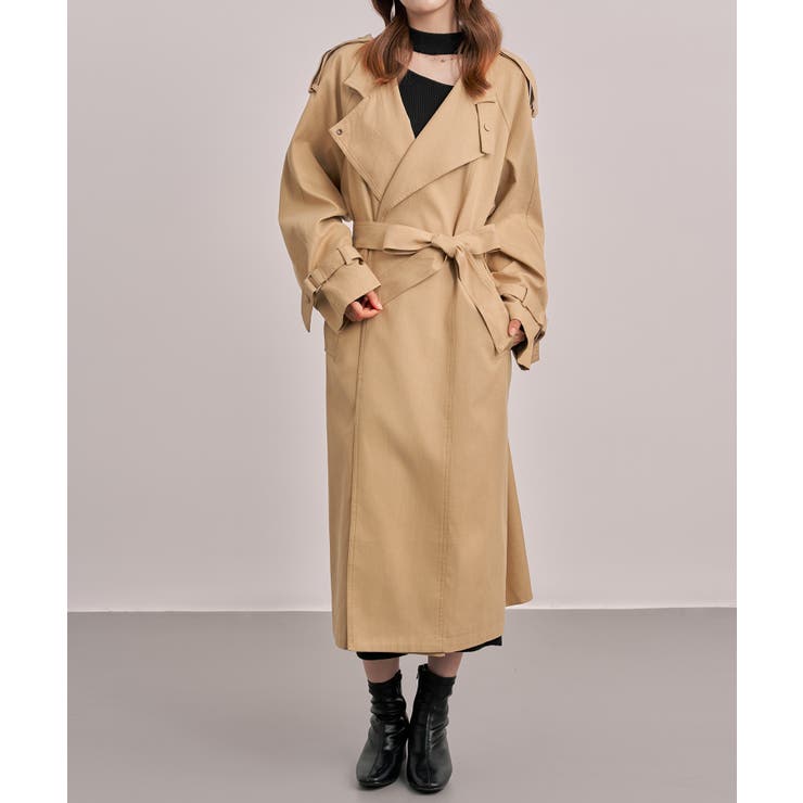 テンセル混オーバーサイズトレンチコート | SAISON DE PAPILLON  | 詳細画像15 