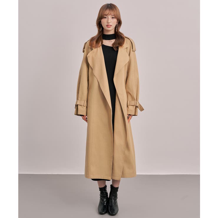 テンセル混オーバーサイズトレンチコート | SAISON DE PAPILLON  | 詳細画像18 