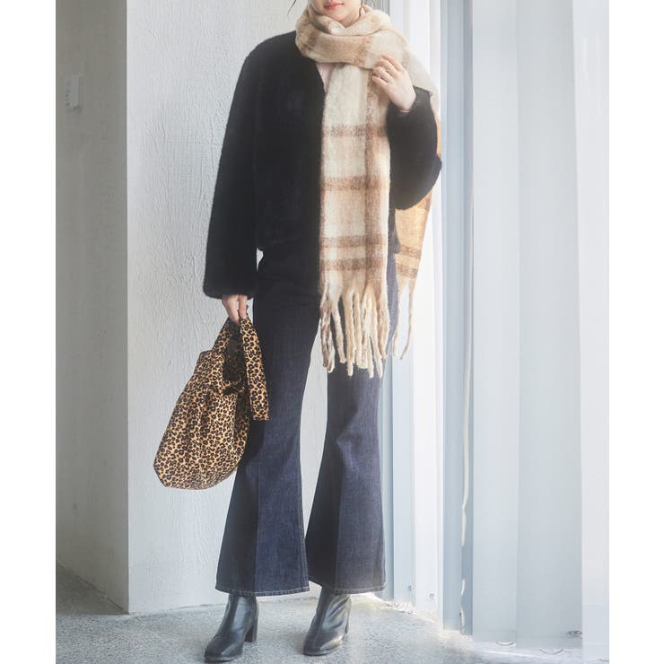 もこもこフェイクファーノーカラージャケット | SAISON DE PAPILLON  | 詳細画像17 