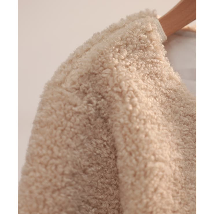 モコモコショート丈ボア生地コート | SAISON DE PAPILLON  | 詳細画像30 