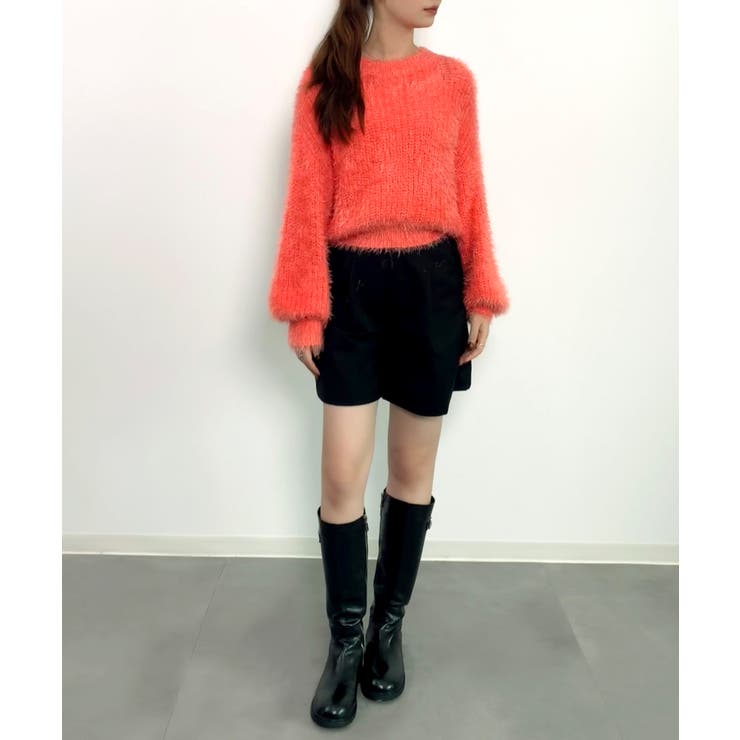 ラウンドネックショート丈光沢フェザーニット | SAISON DE PAPILLON  | 詳細画像22 