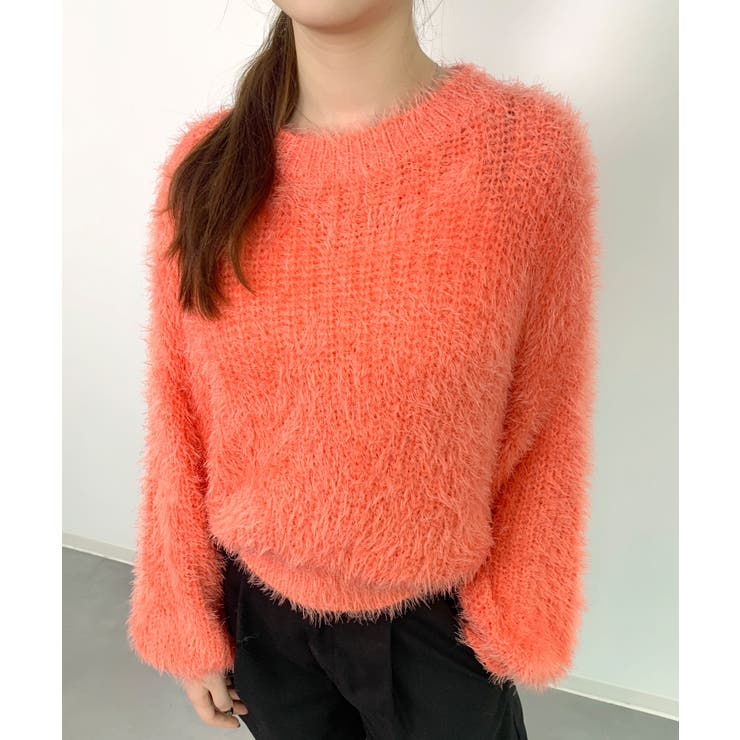 ラウンドネックショート丈光沢フェザーニット | SAISON DE PAPILLON  | 詳細画像25 