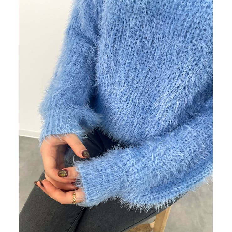 ラウンドネックショート丈光沢フェザーニット | SAISON DE PAPILLON  | 詳細画像20 