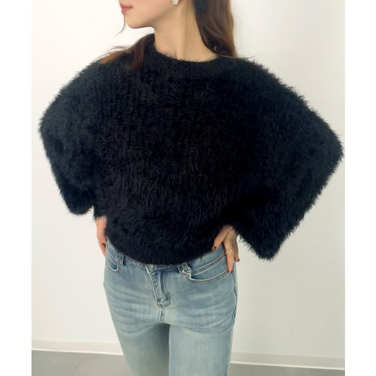 ラウンドネックショート丈光沢フェザーニット | SAISON DE PAPILLON  | 詳細画像29 