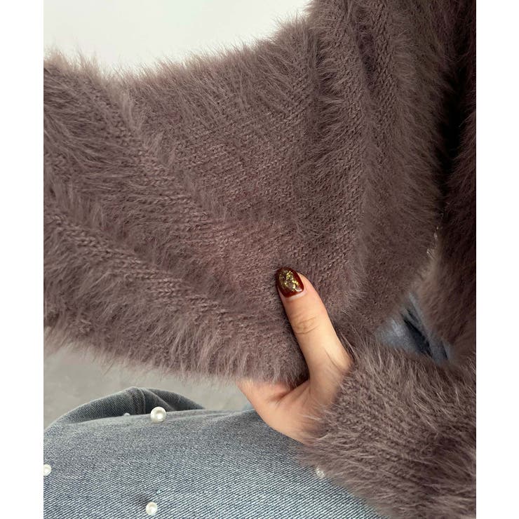 シャギーラウンドニットプルオーバー(4色展開) | SAISON DE PAPILLON  | 詳細画像31 