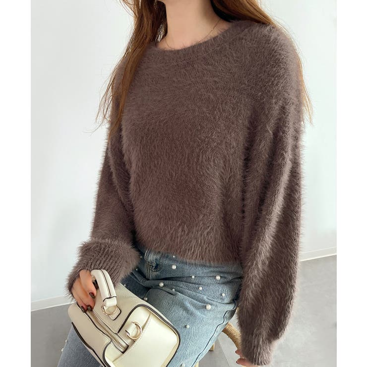 シャギーラウンドニットプルオーバー(4色展開) | SAISON DE PAPILLON  | 詳細画像24 