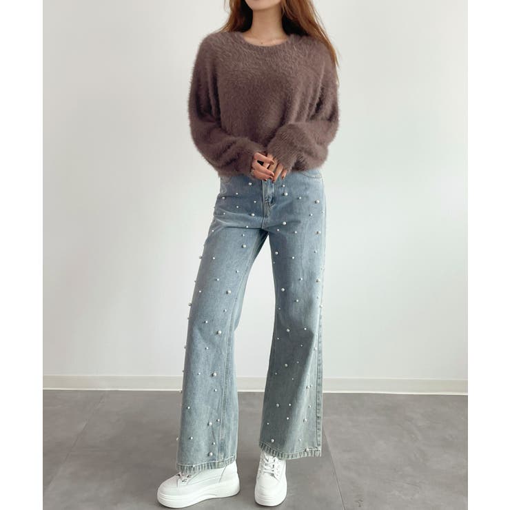 シャギーラウンドニットプルオーバー(4色展開) | SAISON DE PAPILLON  | 詳細画像27 