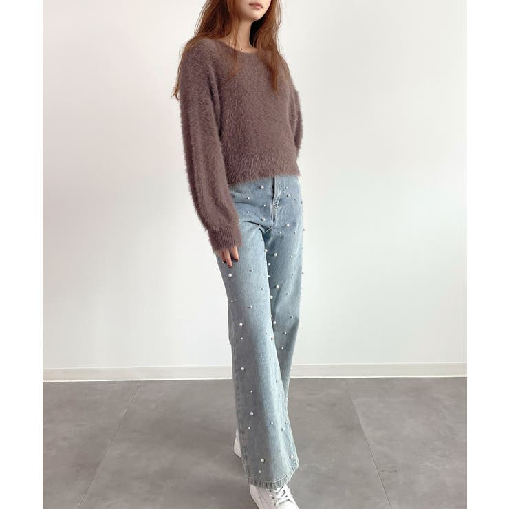 シャギーラウンドニットプルオーバー(4色展開) | SAISON DE PAPILLON  | 詳細画像28 