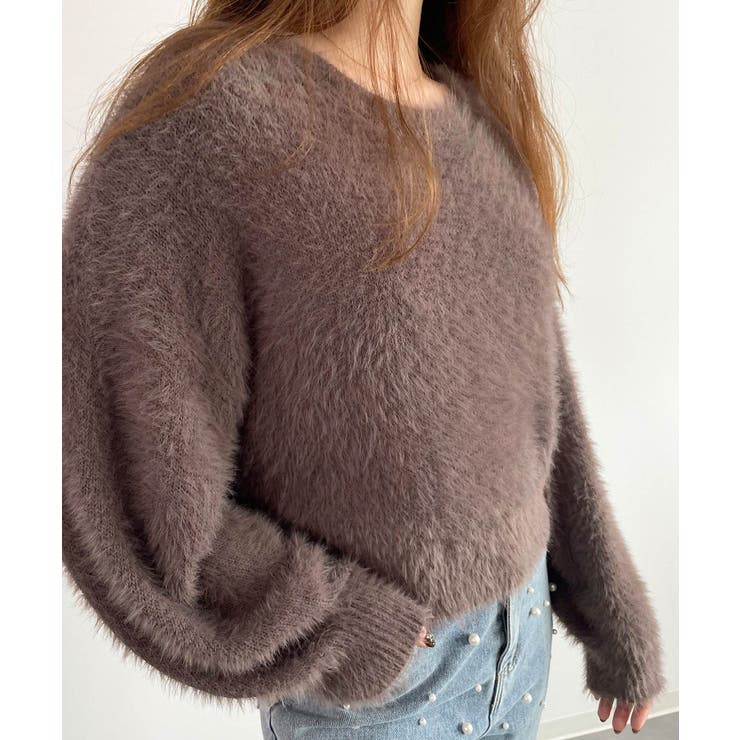 シャギーラウンドニットプルオーバー(4色展開) | SAISON DE PAPILLON  | 詳細画像30 