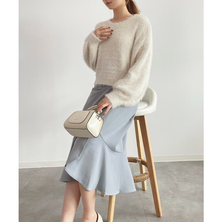 シャギーラウンドニットプルオーバー(4色展開) | SAISON DE PAPILLON  | 詳細画像4 