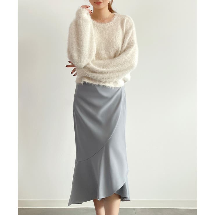 シャギーラウンドニットプルオーバー(4色展開) | SAISON DE PAPILLON  | 詳細画像5 