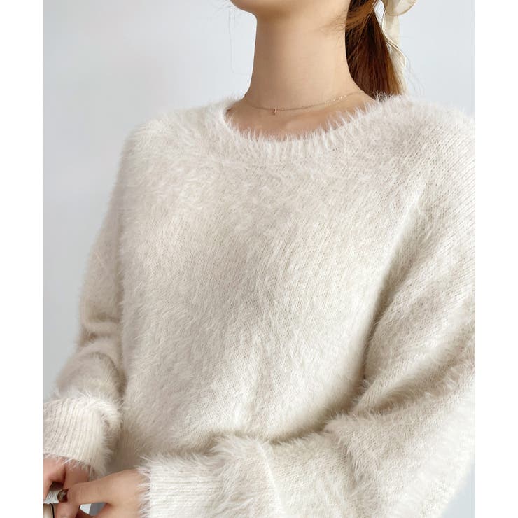 シャギーラウンドニットプルオーバー(4色展開) | SAISON DE PAPILLON  | 詳細画像6 