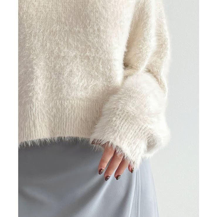 シャギーラウンドニットプルオーバー(4色展開) | SAISON DE PAPILLON  | 詳細画像8 