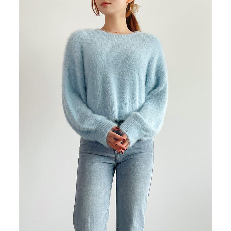 シャギーラウンドニットプルオーバー(4色展開) | SAISON DE PAPILLON  | 詳細画像22 