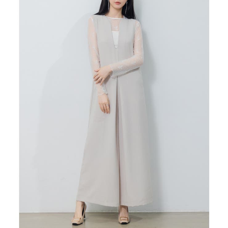 IラインシルエットVネックサロペット[品番：DSSW0004858]｜SAISON DE