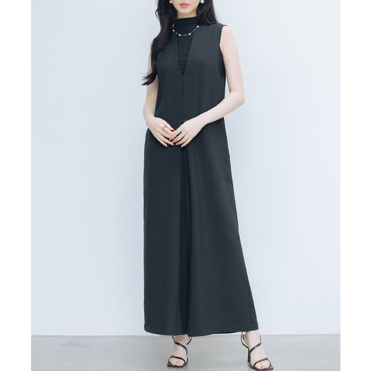 IラインシルエットVネックサロペット[品番：DSSW0004858]｜SAISON DE