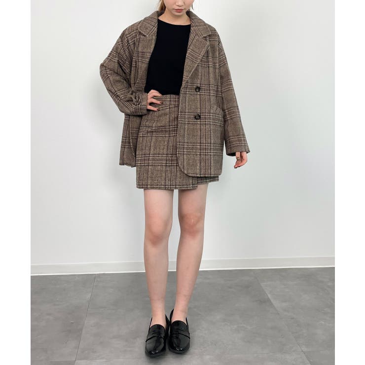 チャック柄ミドル丈ジャケット 【セットアップ対応】 | SAISON DE PAPILLON  | 詳細画像10 