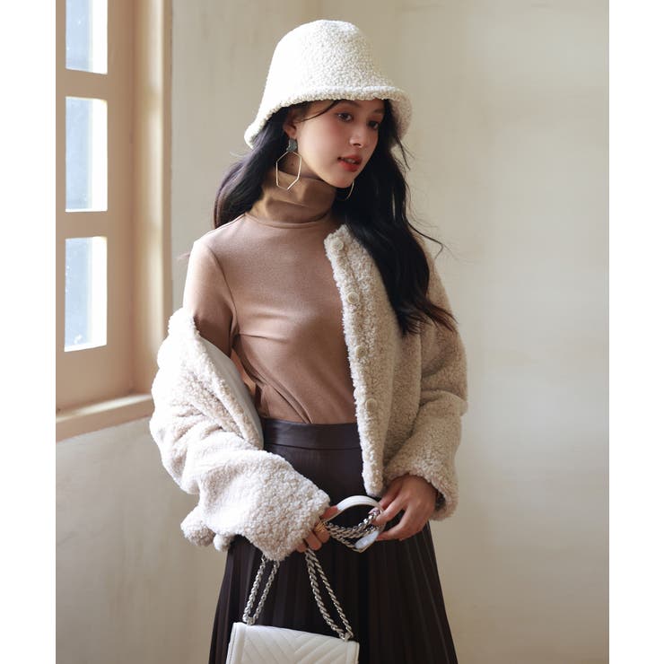 暖かいフリースハイネックトップス | SAISON DE PAPILLON  | 詳細画像13 